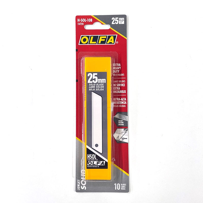 25mm H-SOL-10B Solid Blades, 10pk
