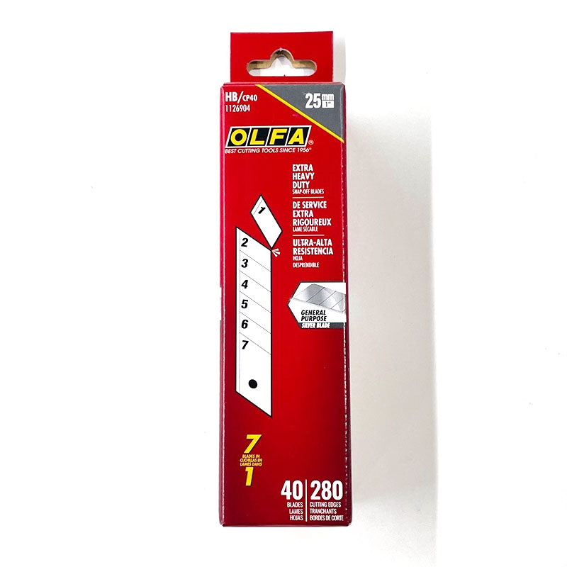 25mm Extra Heavy-Duty Silver Snap-Off Blade 40pk