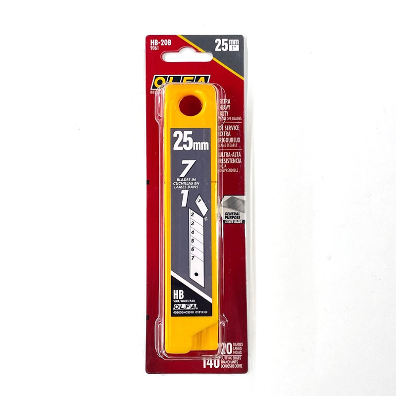 25mm Extra Heavy-Duty Silver Snap-Off Blade 20pk