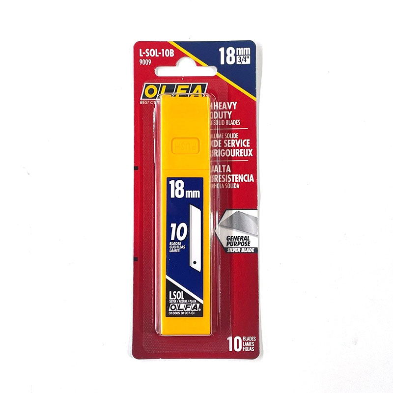 18mm Heavy-Duty Solid Blades 10 Pk