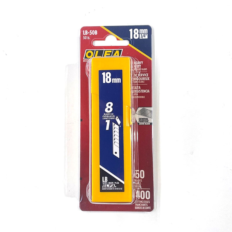 18mm Heavy-Duty Silver Snap-Off Blade 50pk